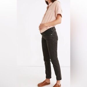 MADEWELL MATERNITY SIDE PANEL PERFECT VINTAGE JEANS LUNAR WASH BLACK SIZE 26